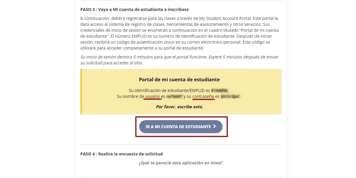 proceso de registro para obtener correo edu