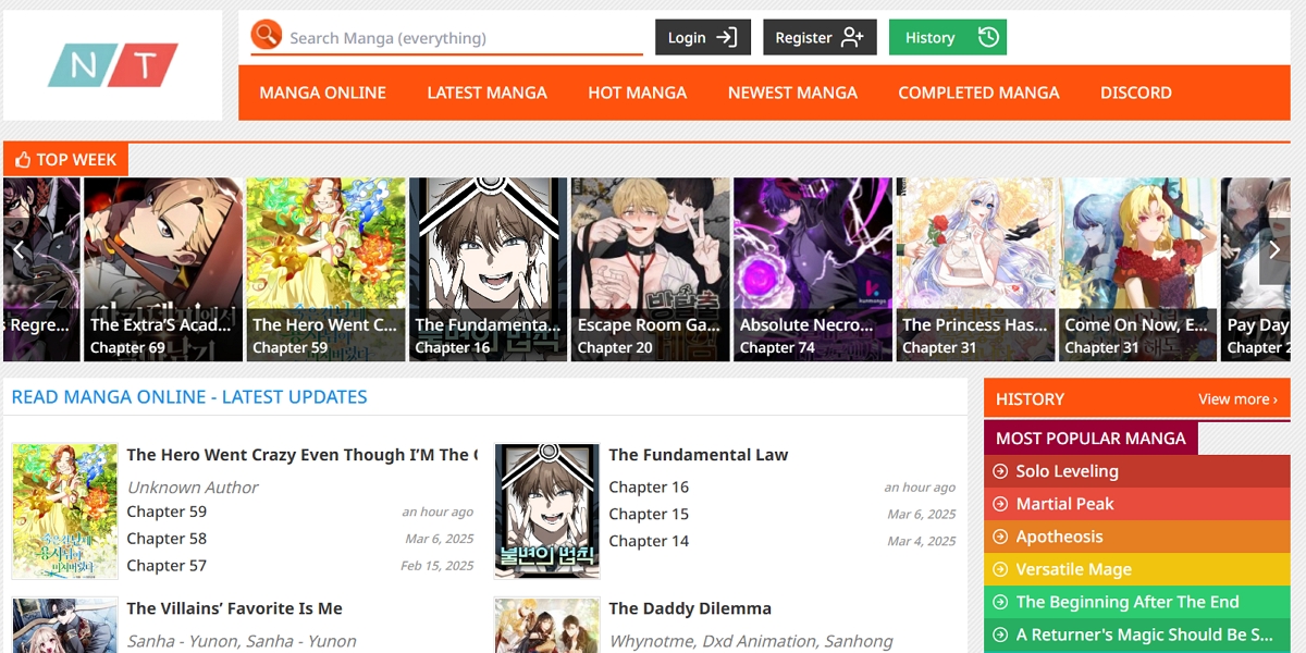 leer manga gratis con mangakakalot